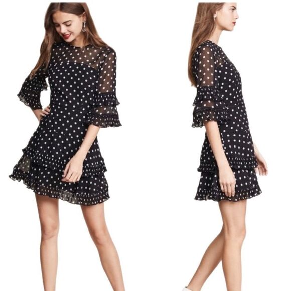 Hayden Polka Dot Ruffle Dress - Picture 1 of 6